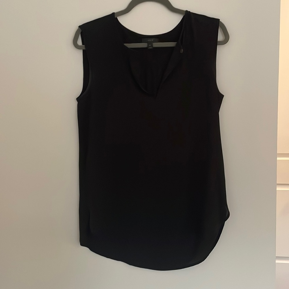 J Crew 100% silk black tank